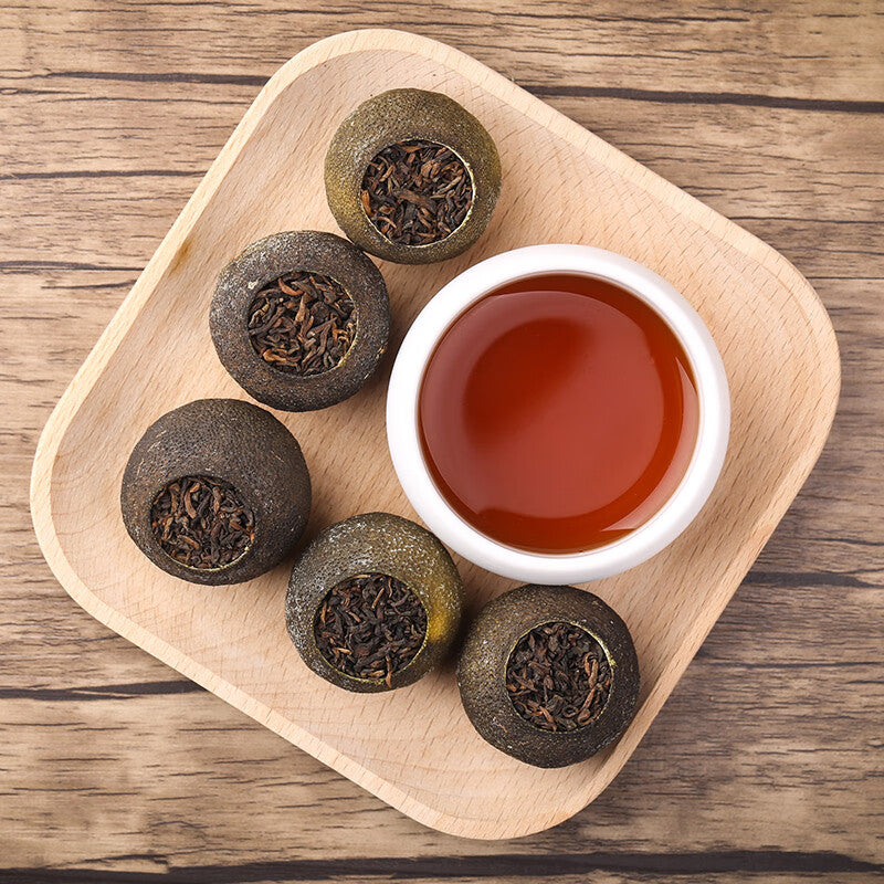 Little green tangerine Dunhuang green kumquat tangerine peel Ripe Pu’er Tea Gift Package-taeteastore