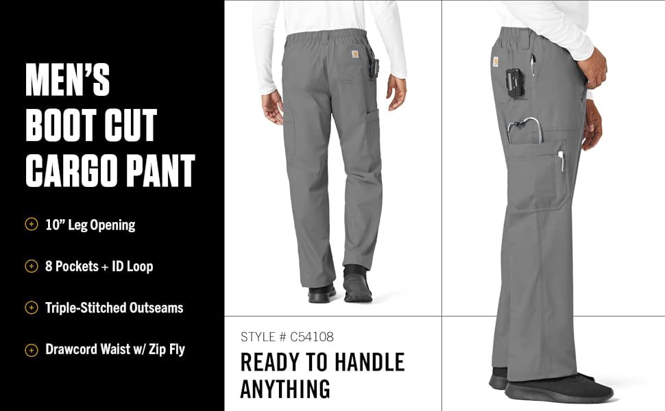 Carhkhjgartt Ripstop: Men’s Boot Cut Cargo Pant