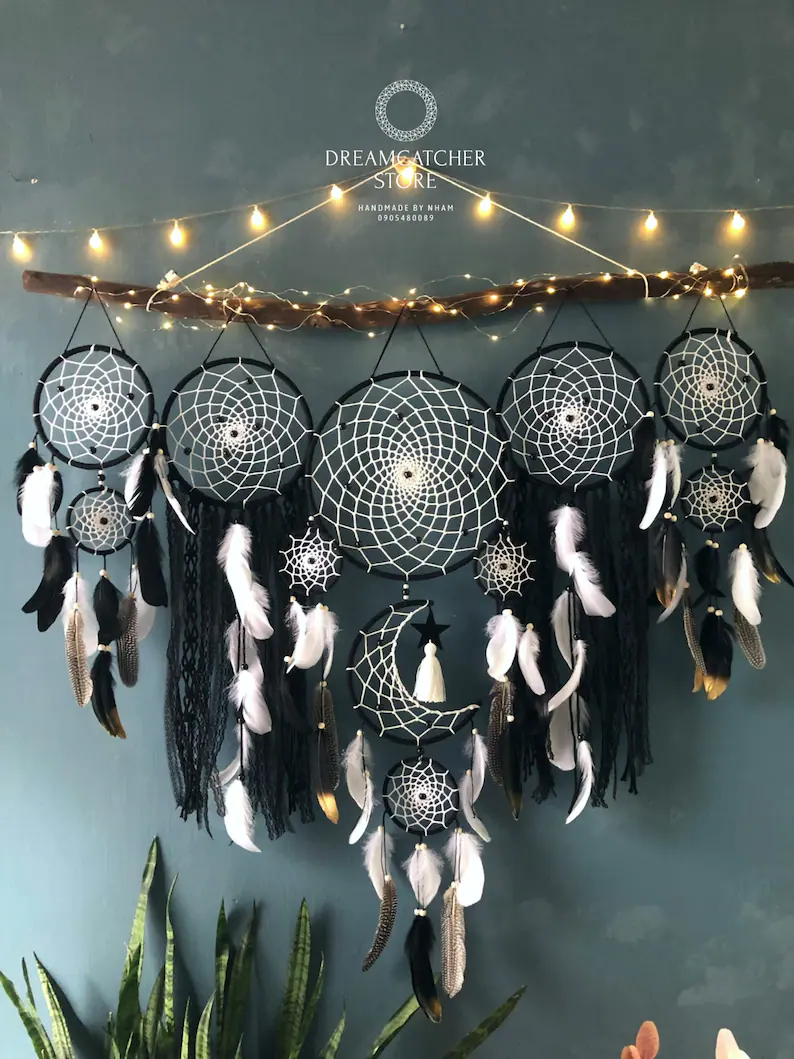 🎁Gift to Her - Large Dreamcatcher Moon＆Stars Wall Hanging【BUY 2 FREE SHIPPING】