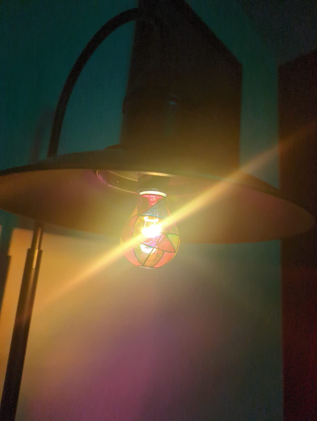 2 Pack LED Stained Glass Light Bulb A19 2W E26