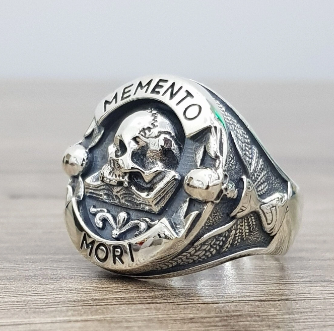 Memento Mori Skull Sterling Silver Ring【BUY 2 FREE SHIPPING】