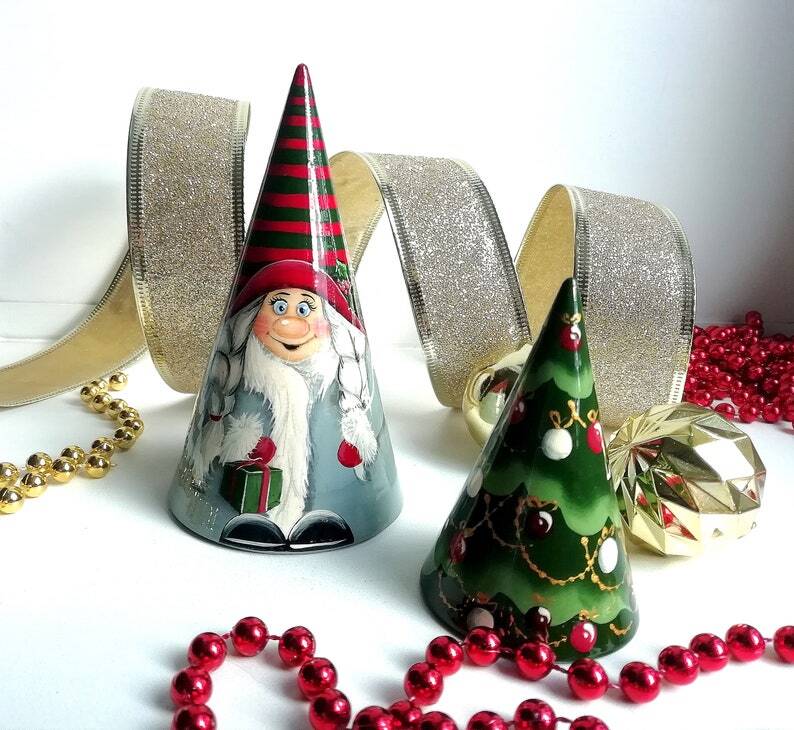Scandinavian Christmas Gnome Wooden Nesting Doll（5pcs）
