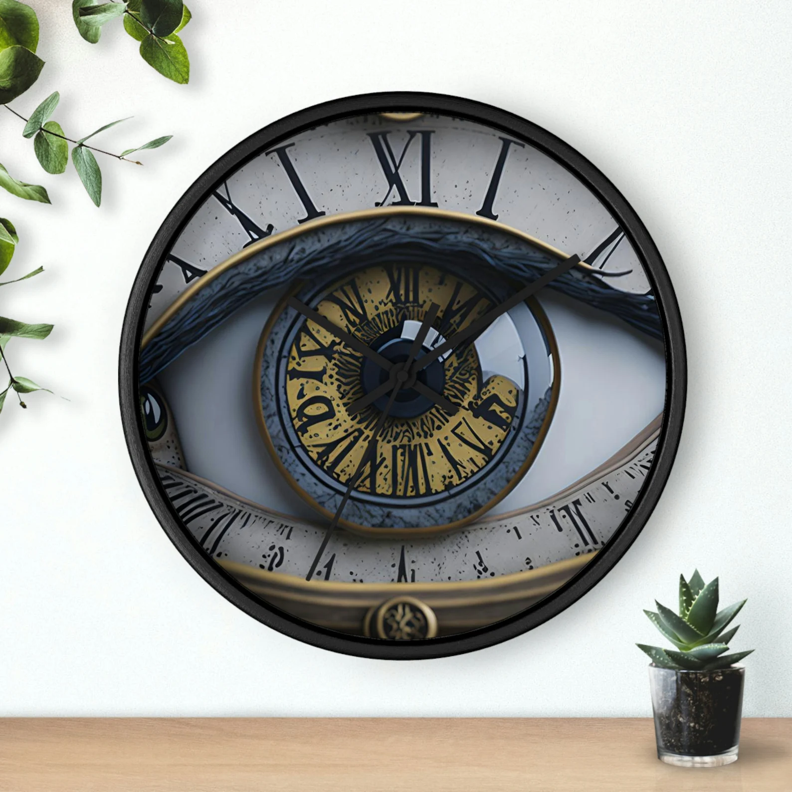 Steampunk Eyes Wall Clock for Retro Tech Lovers