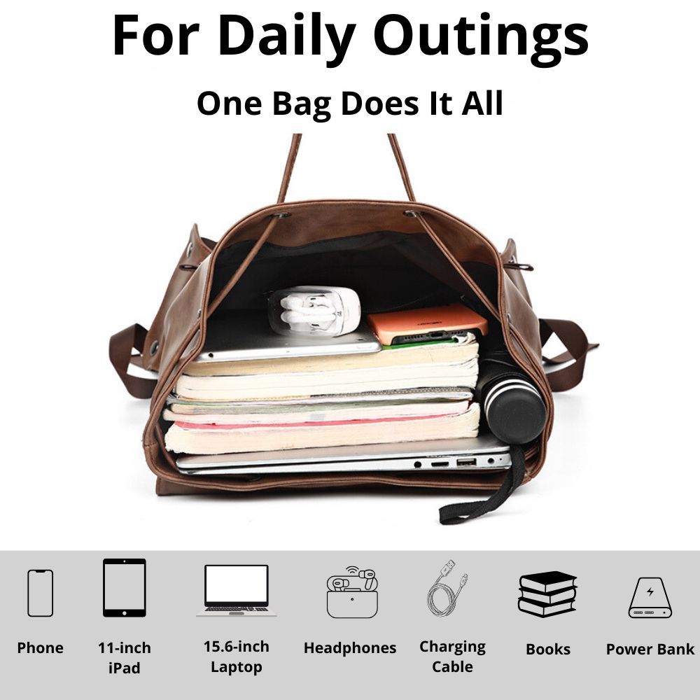 VICTORNEST® Leather backpack for outdoor travel-VICTORNEST