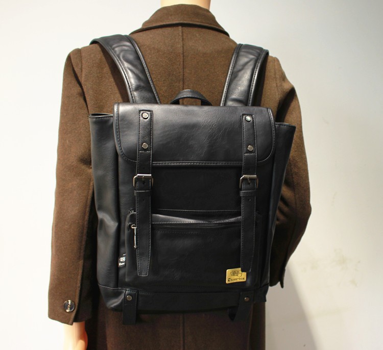 VICTORNEST® Leather backpack student bag laptop bag-VICTORNEST