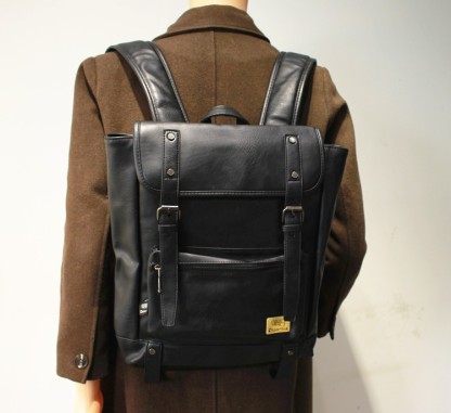 VICTORNEST® Leather backpack student bag laptop bag-VICTORNEST