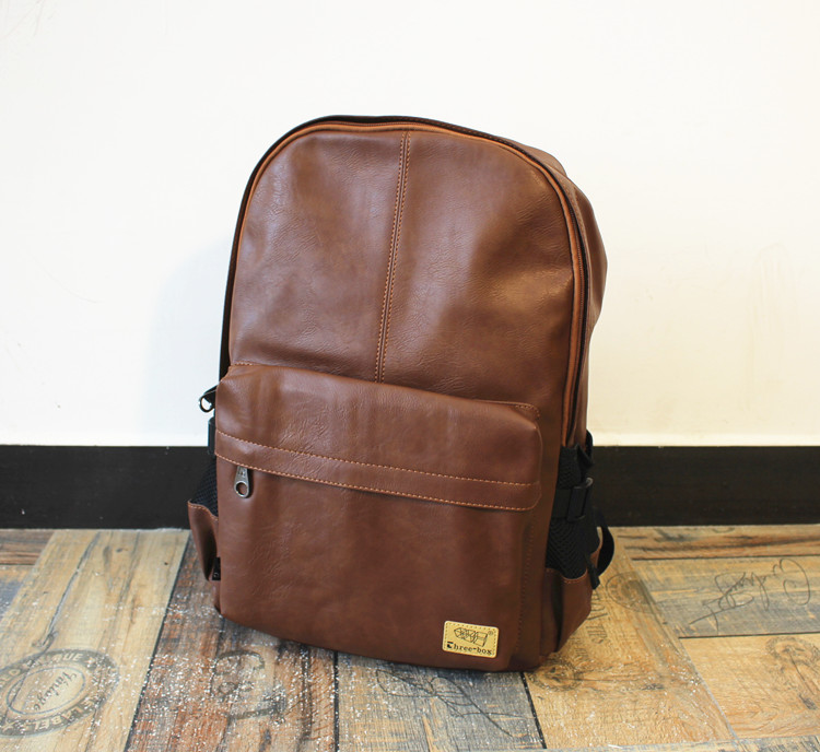 VICTORNEST®Leather Men's Backpack Large Capacity Backpack Laptop Bag-VICTORNEST