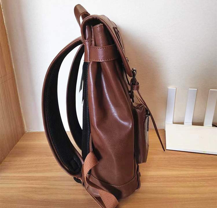 VICTORNEST® Leather backpack student bag laptop bag-VICTORNEST