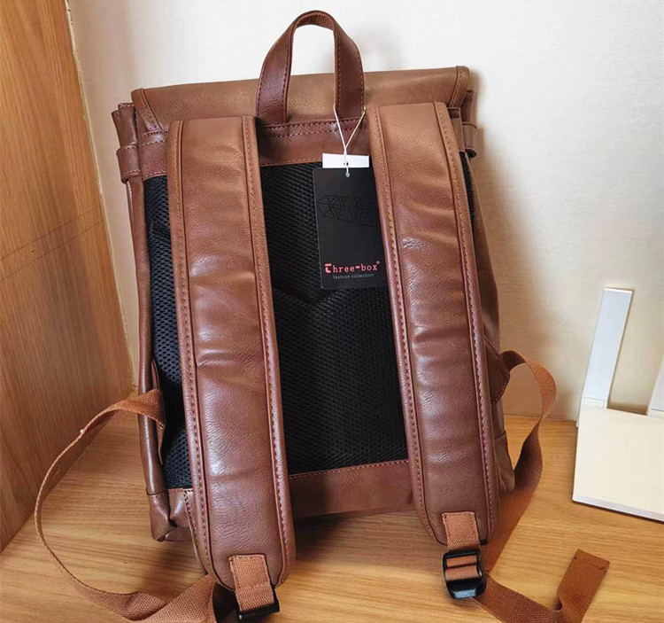 VICTORNEST® Leather backpack student bag laptop bag-VICTORNEST