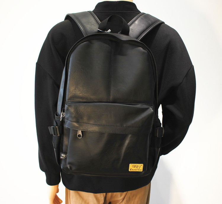 VICTORNEST®Leather Men's Backpack Large Capacity Backpack Laptop Bag-VICTORNEST