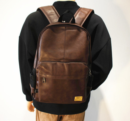 VICTORNEST®Leather Men's Backpack Large Capacity Backpack Laptop Bag-VICTORNEST