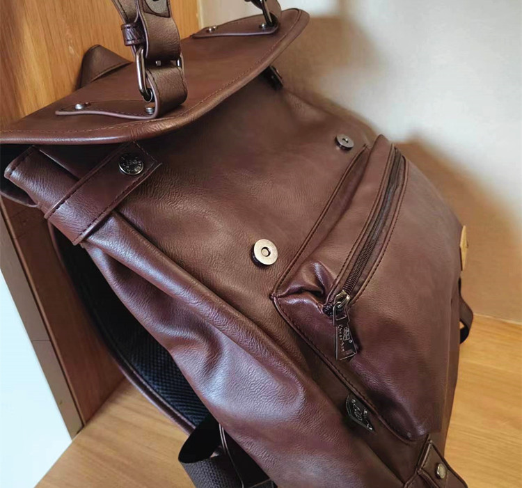 VICTORNEST® Leather backpack student bag laptop bag-VICTORNEST