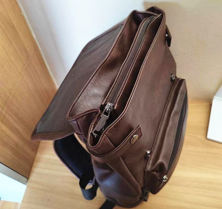 VICTORNEST® Leather backpack student bag laptop bag-VICTORNEST