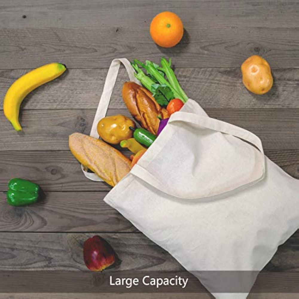 VICTORNEST®Cotton Tote Bags, Reusable Shopping Bags,