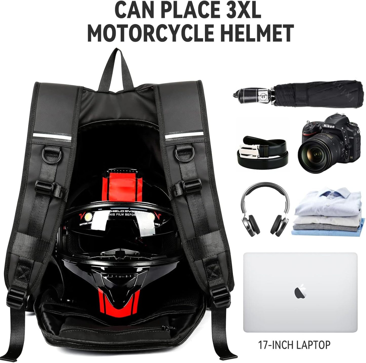 VICTORNEST®Motorcycle Backpack,Waterproof Helmet Backpack for Men