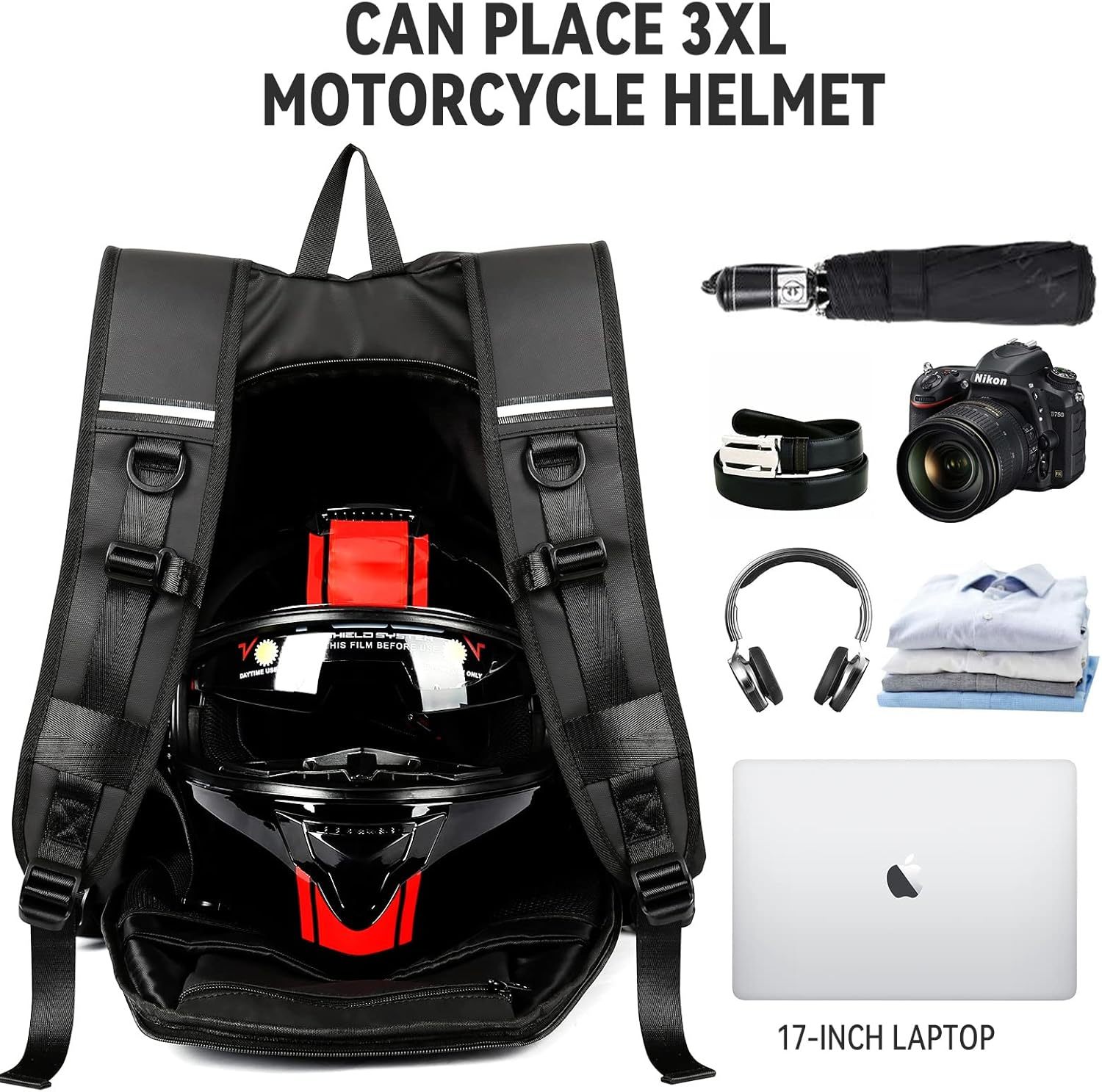 VICTORNEST®Motorcycle Backpack,Waterproof Helmet Backpack for Men