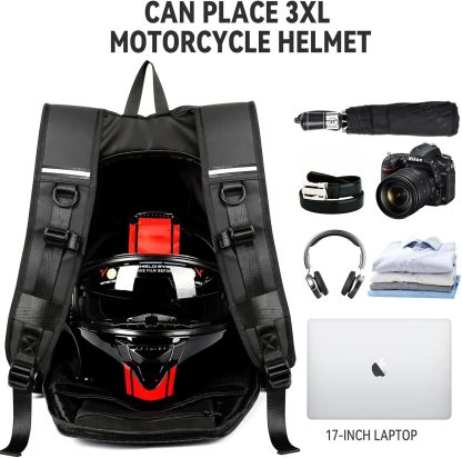 VICTORNEST®Motorcycle Backpack,Waterproof Helmet Backpack for Men