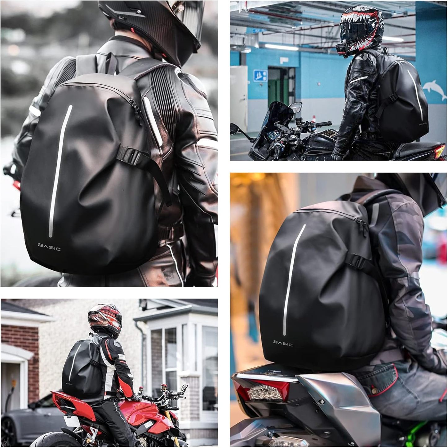 VICTORNEST®Motorcycle Backpack,Waterproof Helmet Backpack for Men