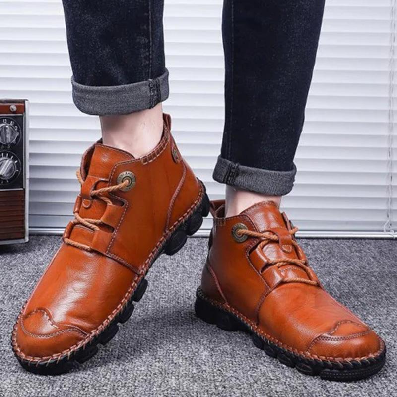 Men's Hand Stitching Casual Large Size Boots