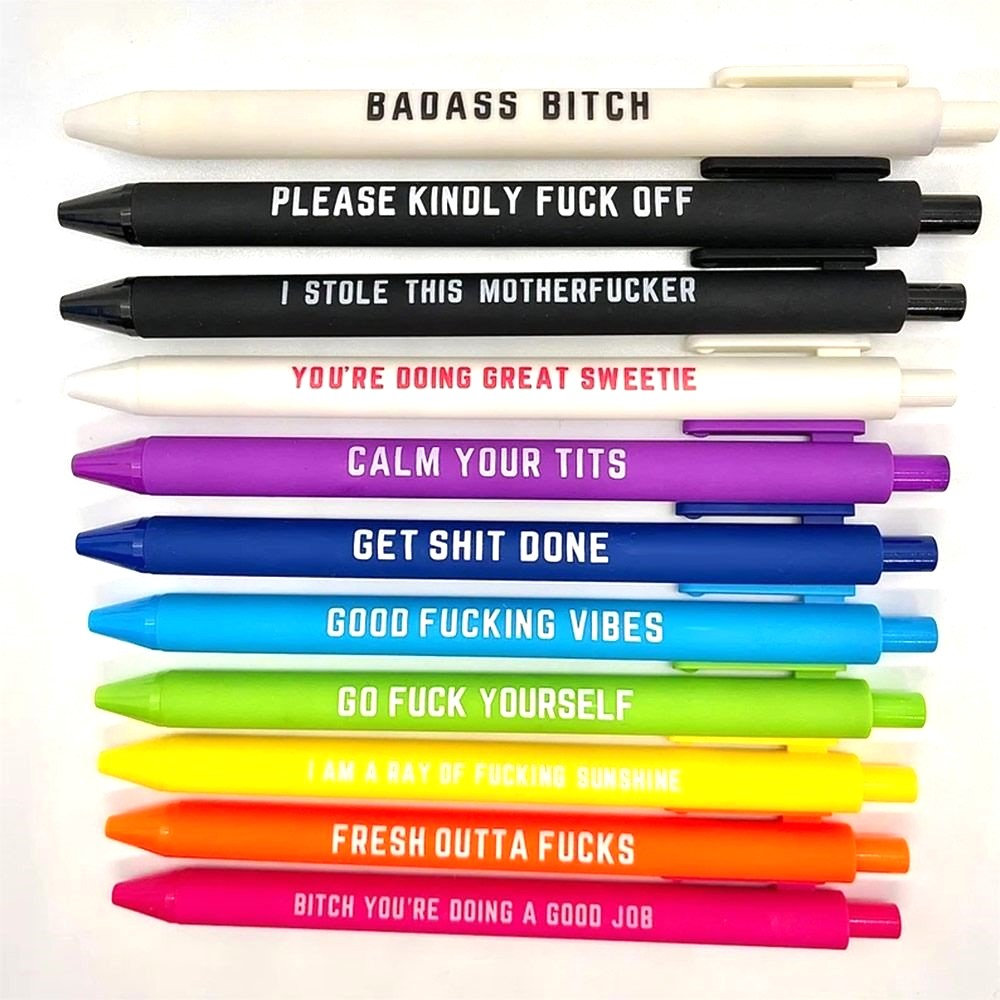 11Pcs Funny Pens Awesome Ballpoint