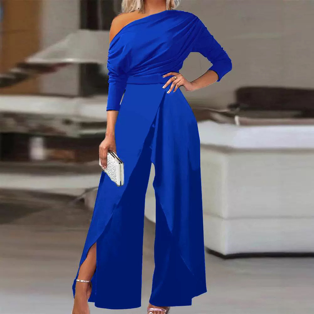 One Shoulder Elegant Party Jumpsuit（BUY 2 FREE SHIPPING)
