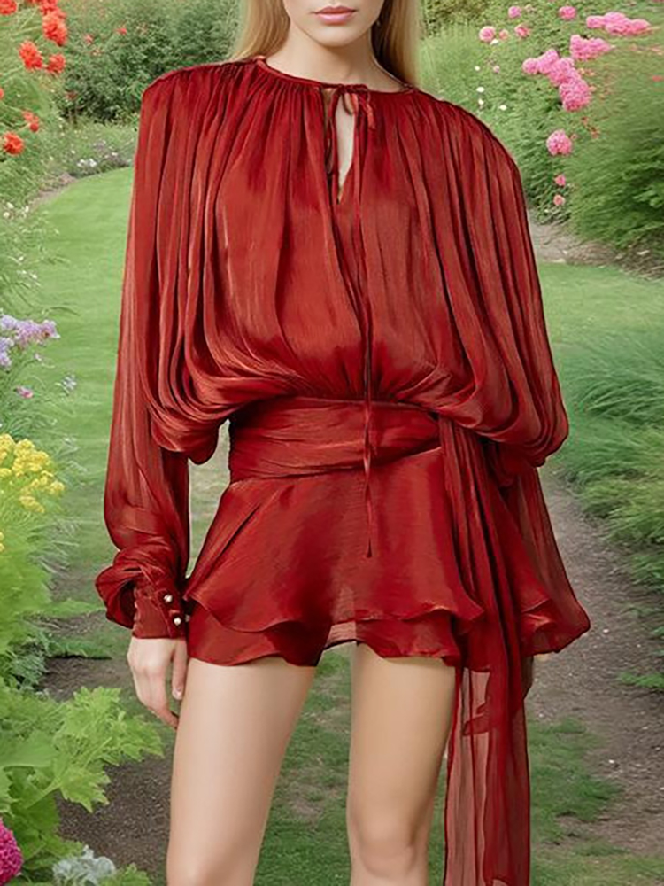 🔥HOT SALE🔥Ruffled Ruffle Hem Mini Dress