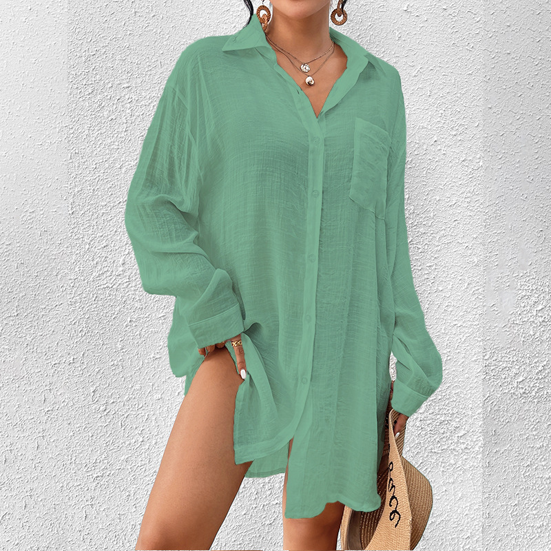 Women's Button Long Sleeve Lapel Shirt(BUY 2 FREE SHIPPING)