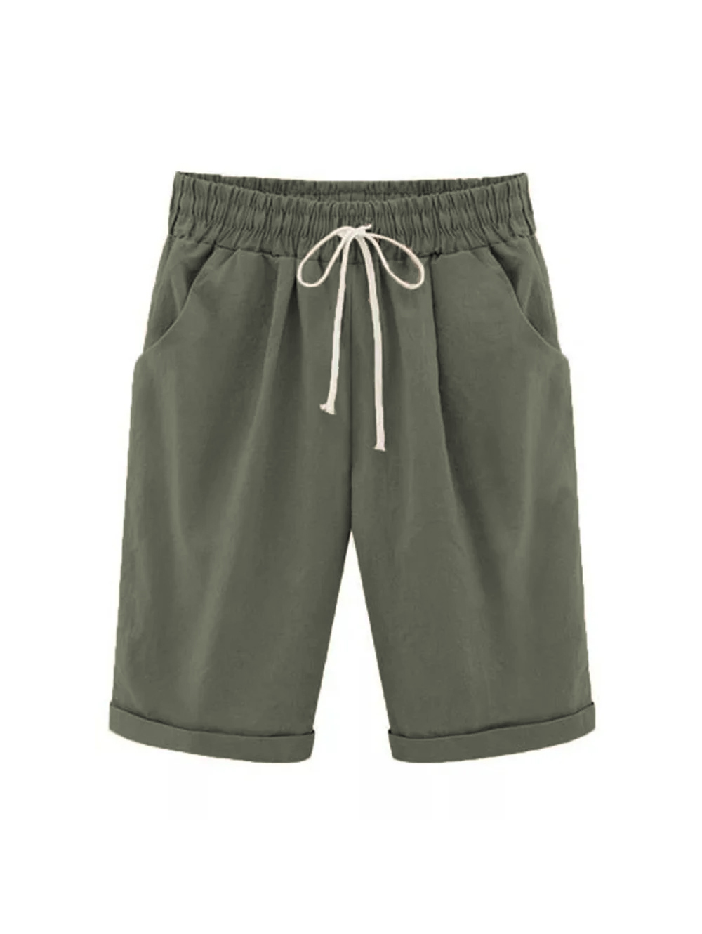 2023 New Updated Elastic Waist Casual Comfort Summer Lace Up Cotton Shorts Elastic Waist Casual Comfort Summer Lace Up Cotton Shorts(Buy 3 Free Shipping)