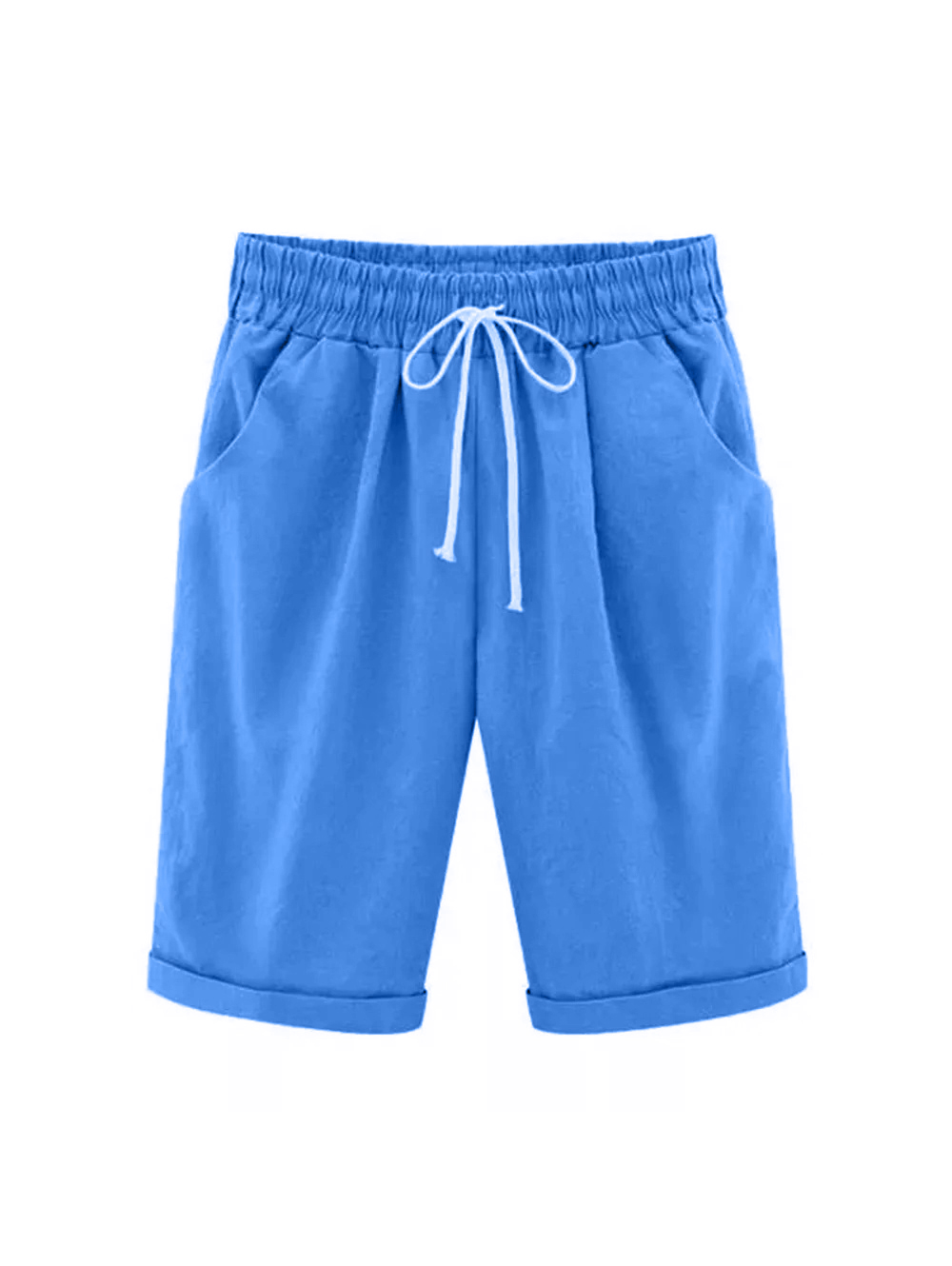 2023 New Updated Elastic Waist Casual Comfort Summer Lace Up Cotton Shorts Elastic Waist Casual Comfort Summer Lace Up Cotton Shorts(Buy 3 Free Shipping)