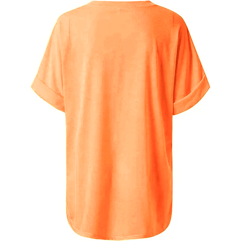 🔥🔥🔥🔥(Plus Size up to 4XL）2023 Summer New Fabric New Colorful V-Neck Side Slit Cotton T-Shirt（3pcs free shipping)