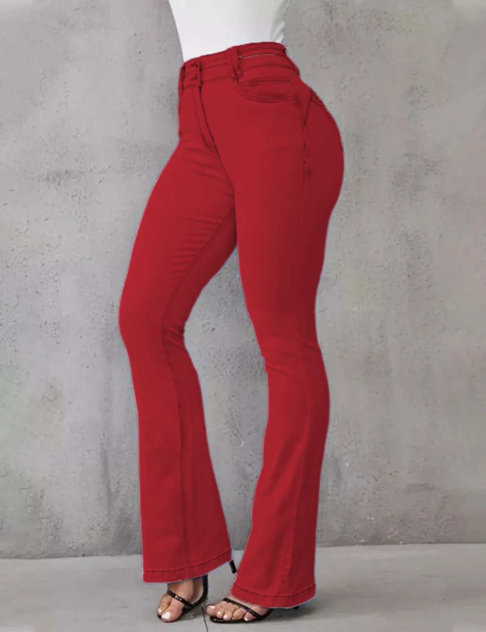 🔥🔥 🔥🔥Button Front Butt Lifting Flare Jeans