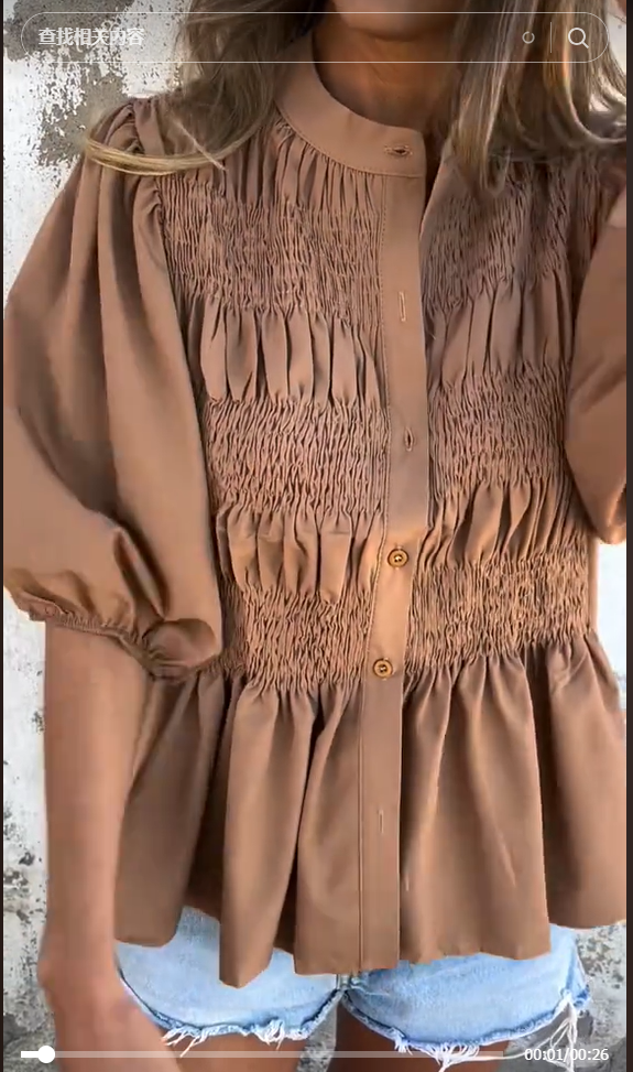 🔥HOT SALE🔥Ladies Summer Pleated Shirt