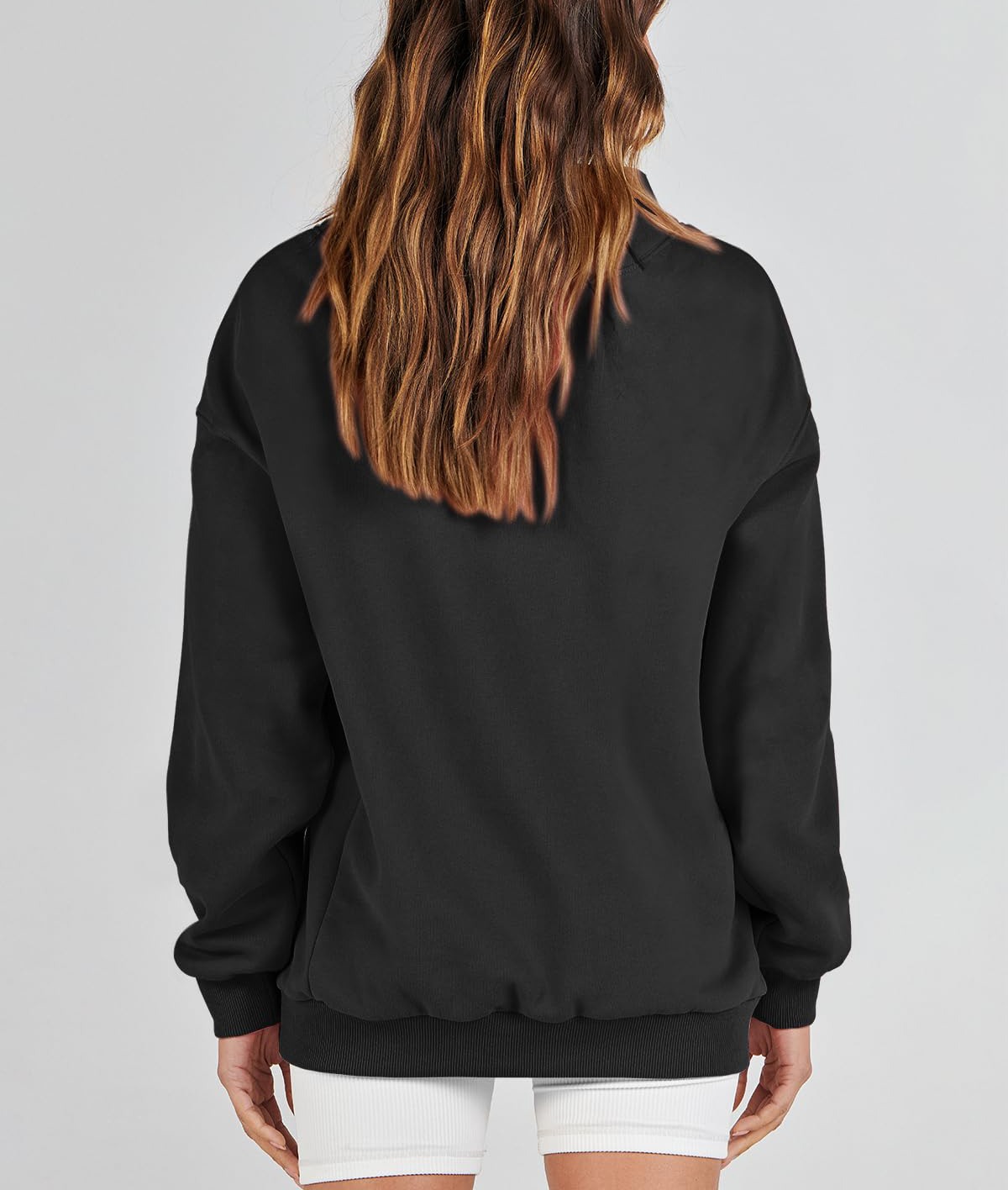 Autumn Women's Slit Mock Neck Oversized Sweatshirt (Buy 2 Free Shipping)