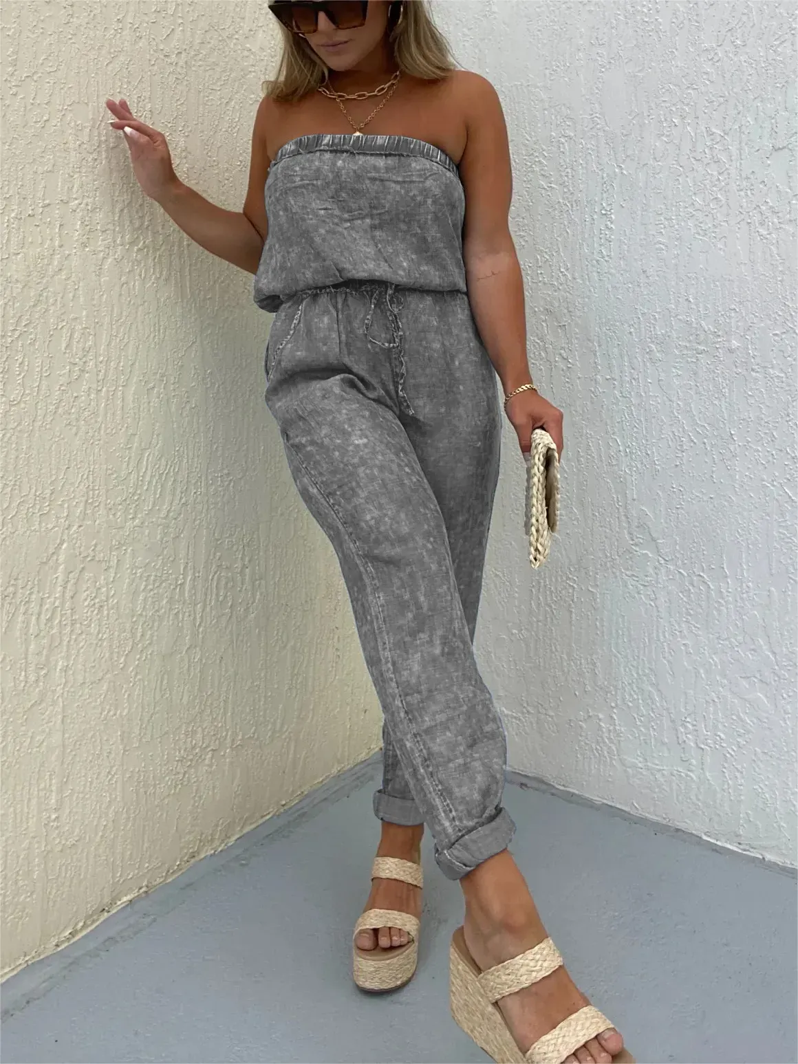 🔥🔥🔥🔥WOMEN'S STRAPLESS DENIM JUMPSUIT