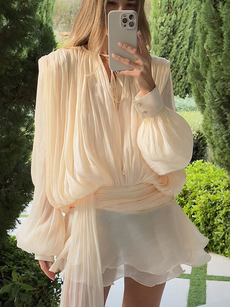 🔥HOT SALE🔥Ruffled Ruffle Hem Mini Dress