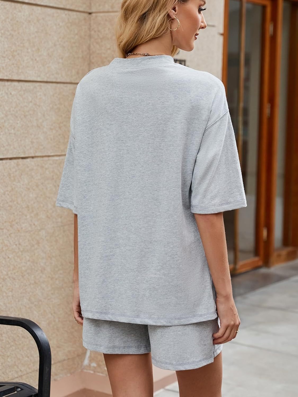 🔥HOT SALE🔥2025 New Womens Half Sleeve Crew Neck Summer Matching Lounge Sets(Buy 2 Free Shipping)