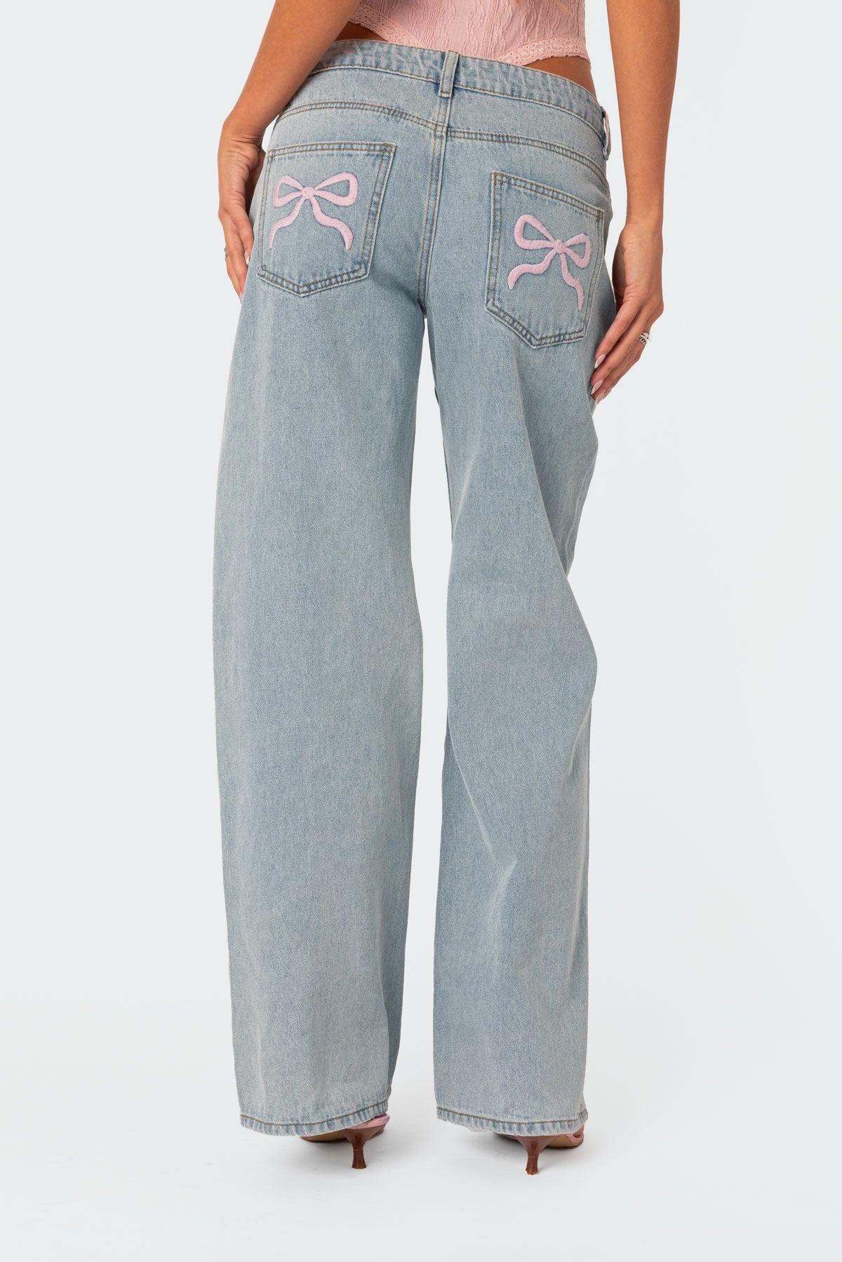 🔥HOT SALE🔥Bow Pocket Relaxed Jeans(BUY 2 FREE SHIPPING)