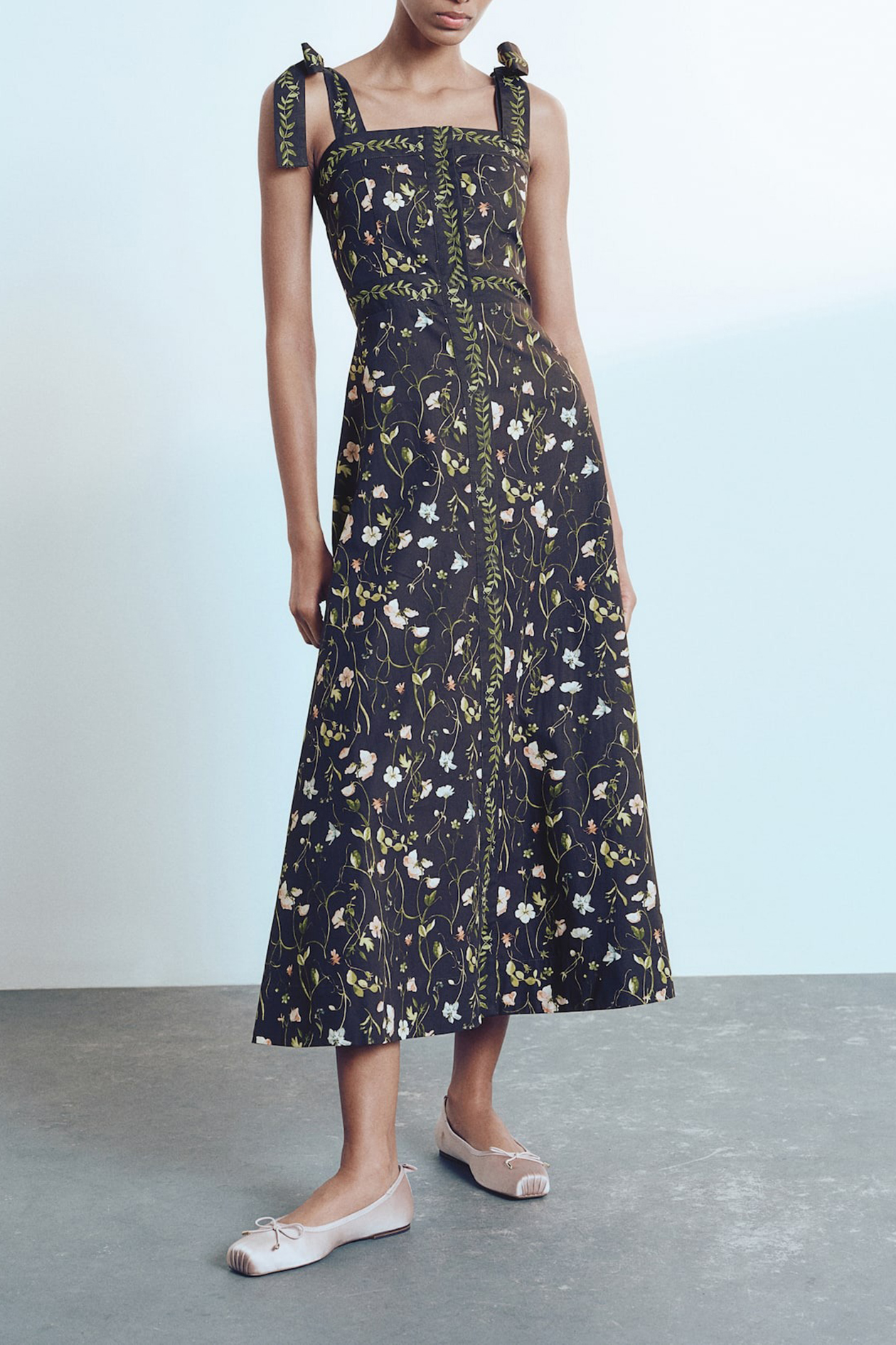 🔥HOT SALE🔥Lace-up floral dress（BUY 2 FREE SHIPPING)