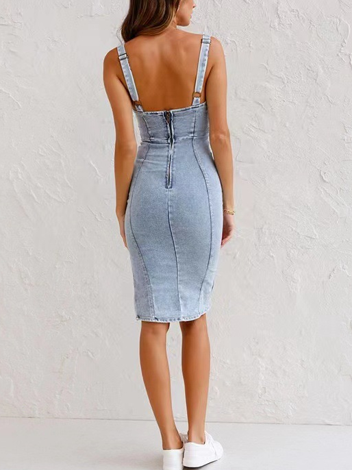 Women's Denim Sleeveless Bodycon Midi Dress（BUY 2 FREE SHIPPING）
