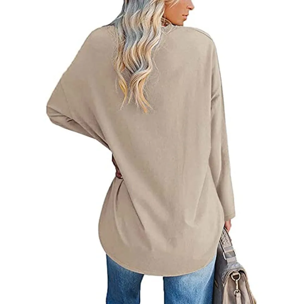 🔥🔥🔥🔥Women's Loose Long Sleeve Fashion V-neck Top