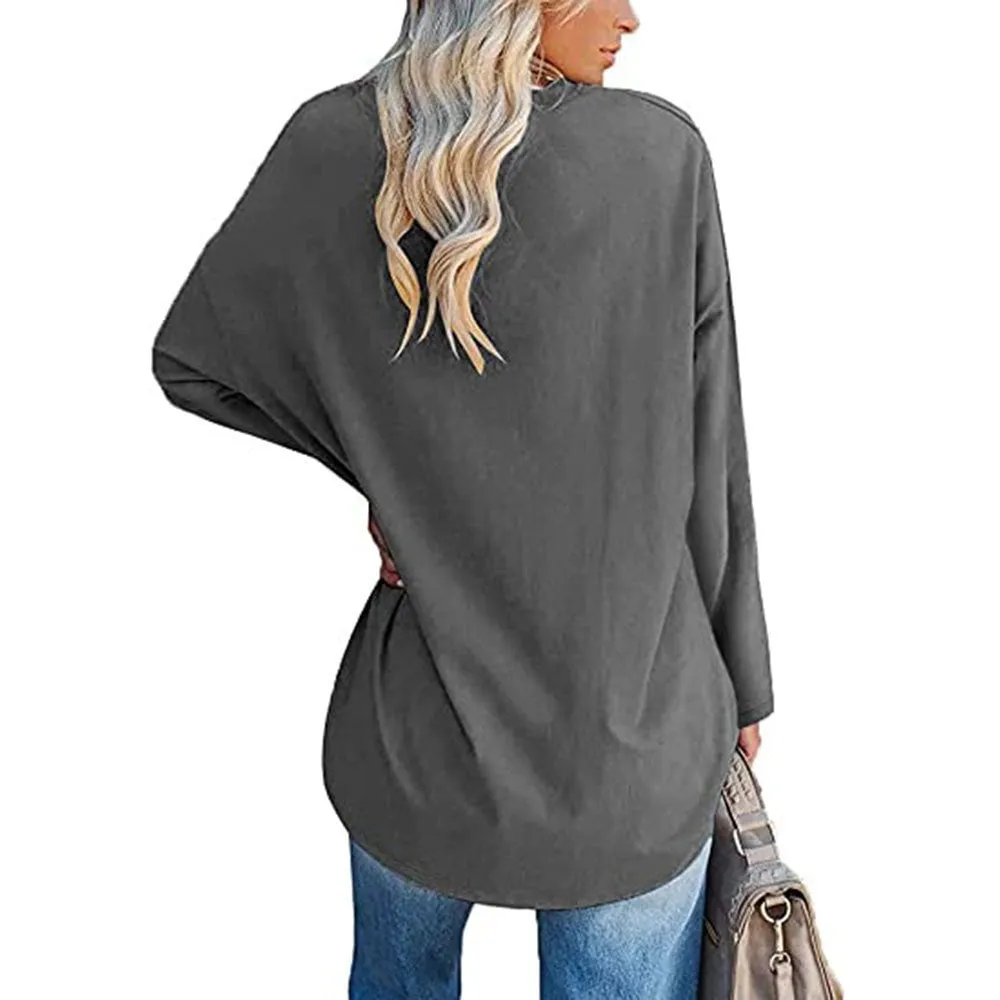 🔥🔥🔥🔥Women's Loose Long Sleeve Fashion V-neck Top