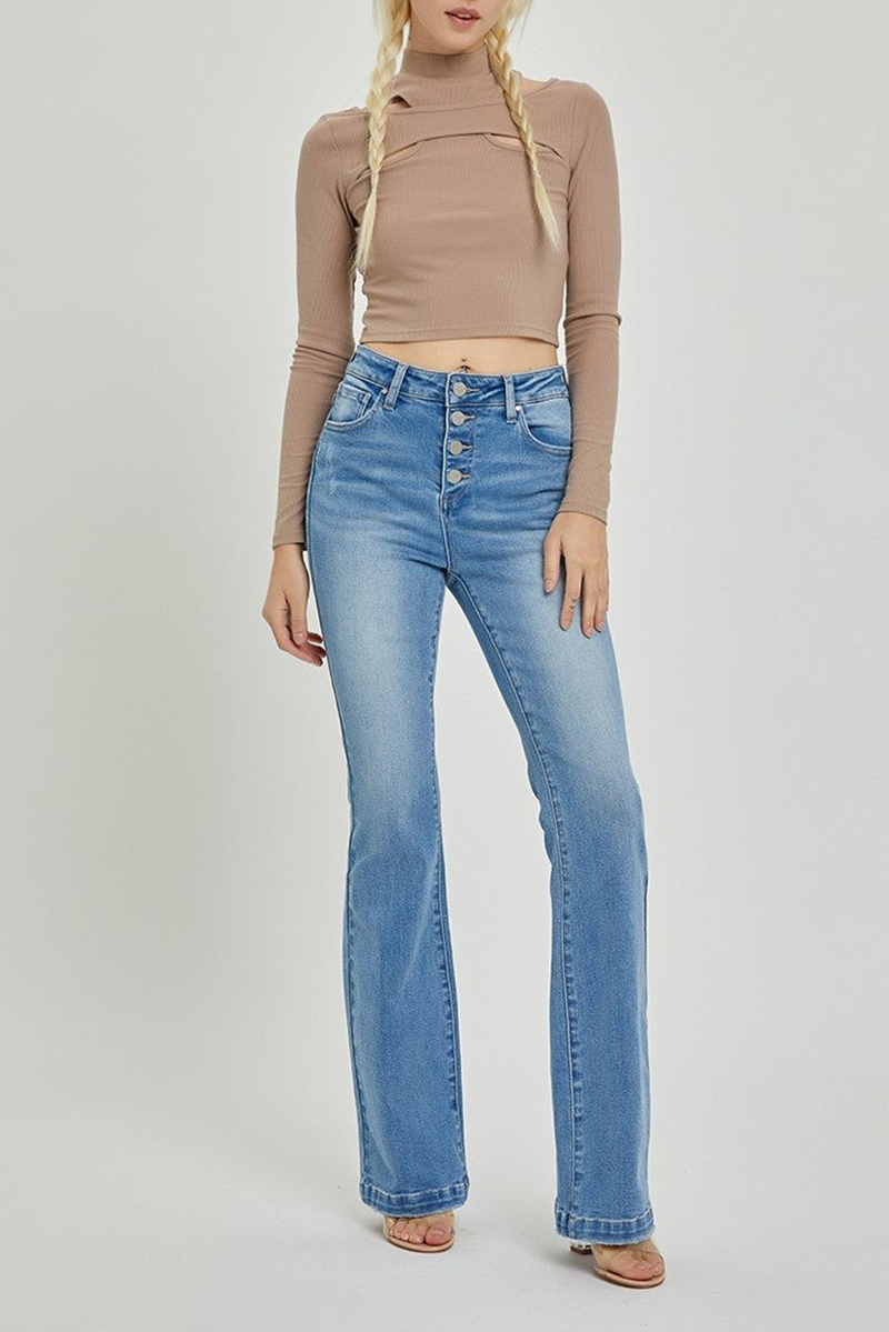 🔥HOT SALE🔥High Rise Button Fly Jeans(BUY 2 FREE SHIPPING)