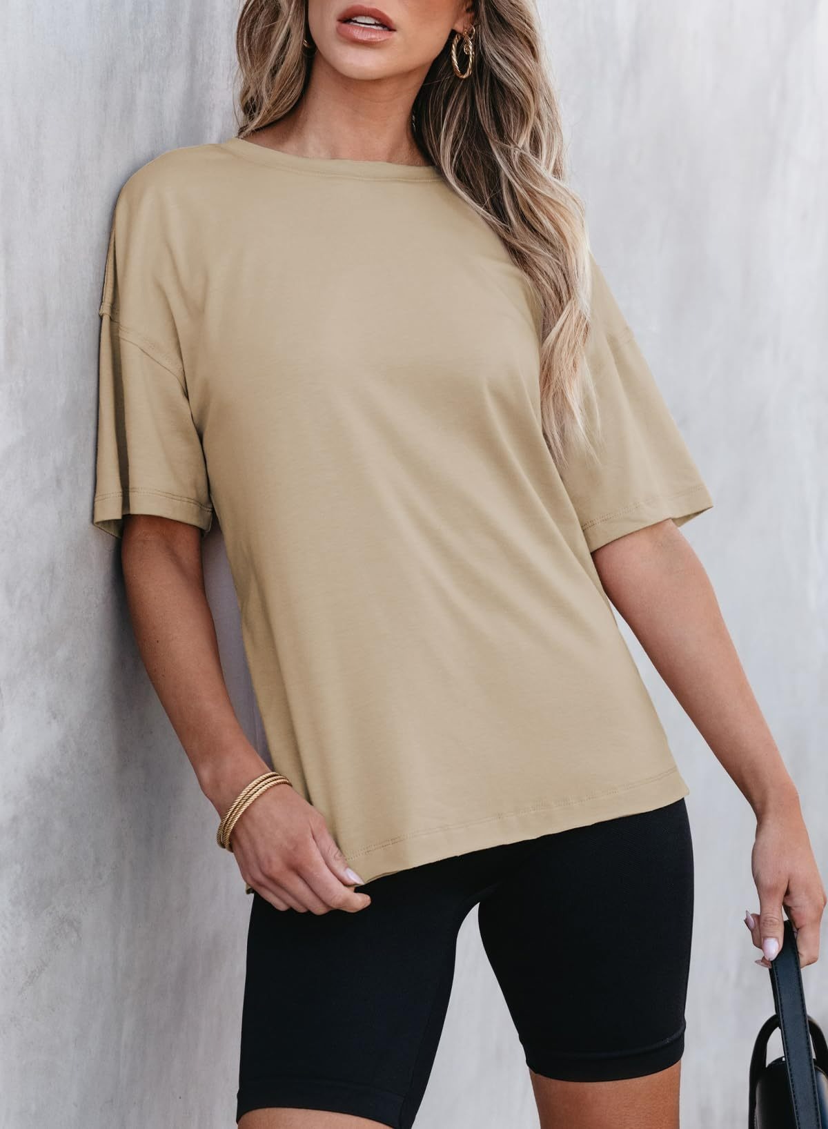 ✨✨✨ROUND NECK SOLID COLOR SHORT SLEEVE T-SHIRT COTTON TEE