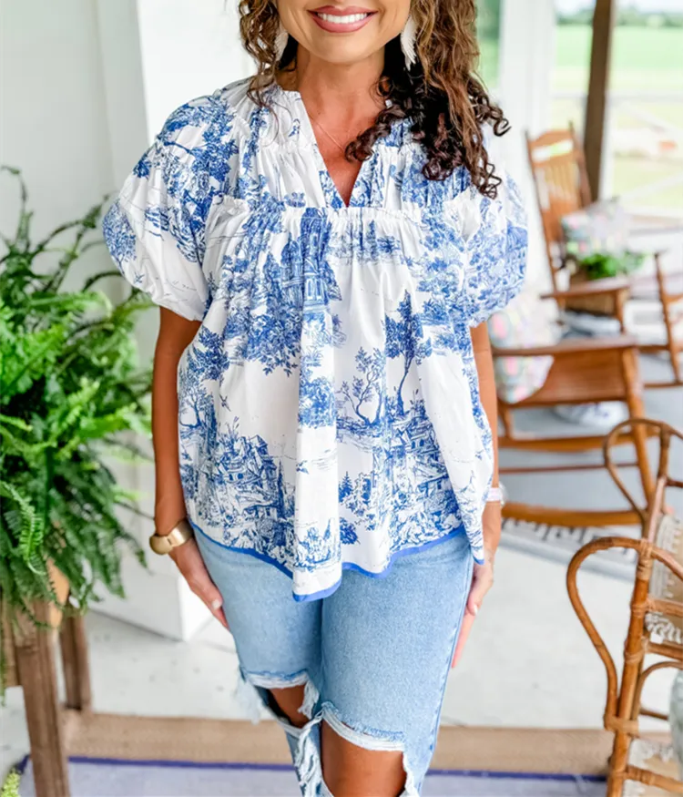 🔥🔥🔥🔥Classic Charm Toile Top(Buy 2 Free Shipping)