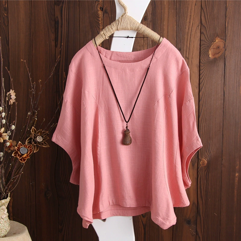 Solid Batwing Sleeve Loose T-Shirt (BUY 2 FREE SHIPPING)