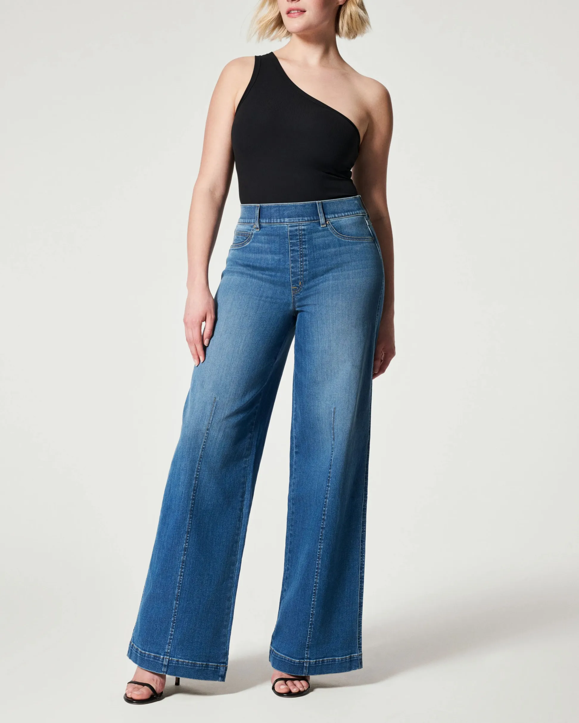 SEAMED FRONT WIDE LEG JEANS (BUY 2 FREE SHIPPING)