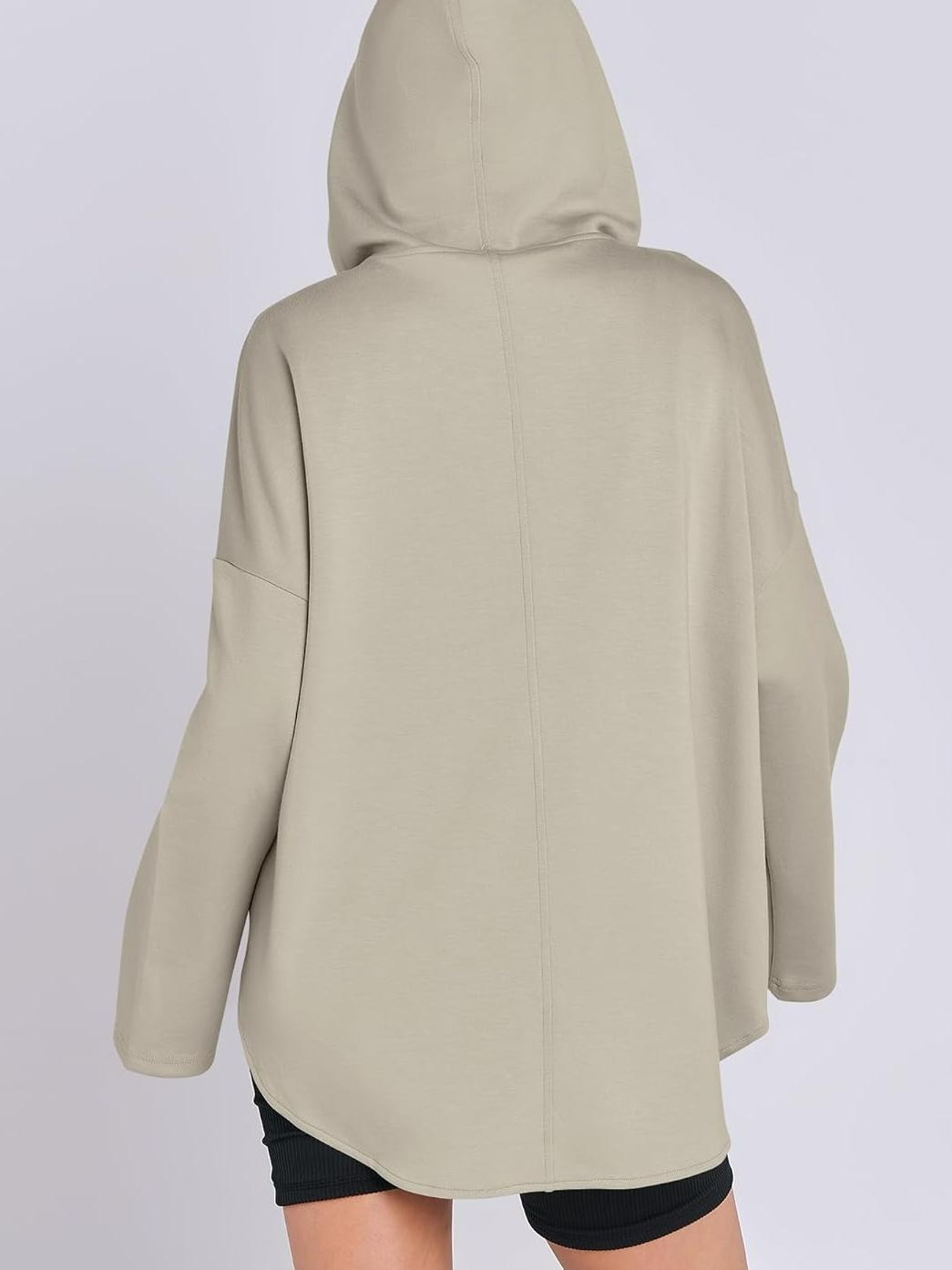 2024 Women's Oversized Quarter Zip Tunic Hoodie (Buy 2 Free Shipping)