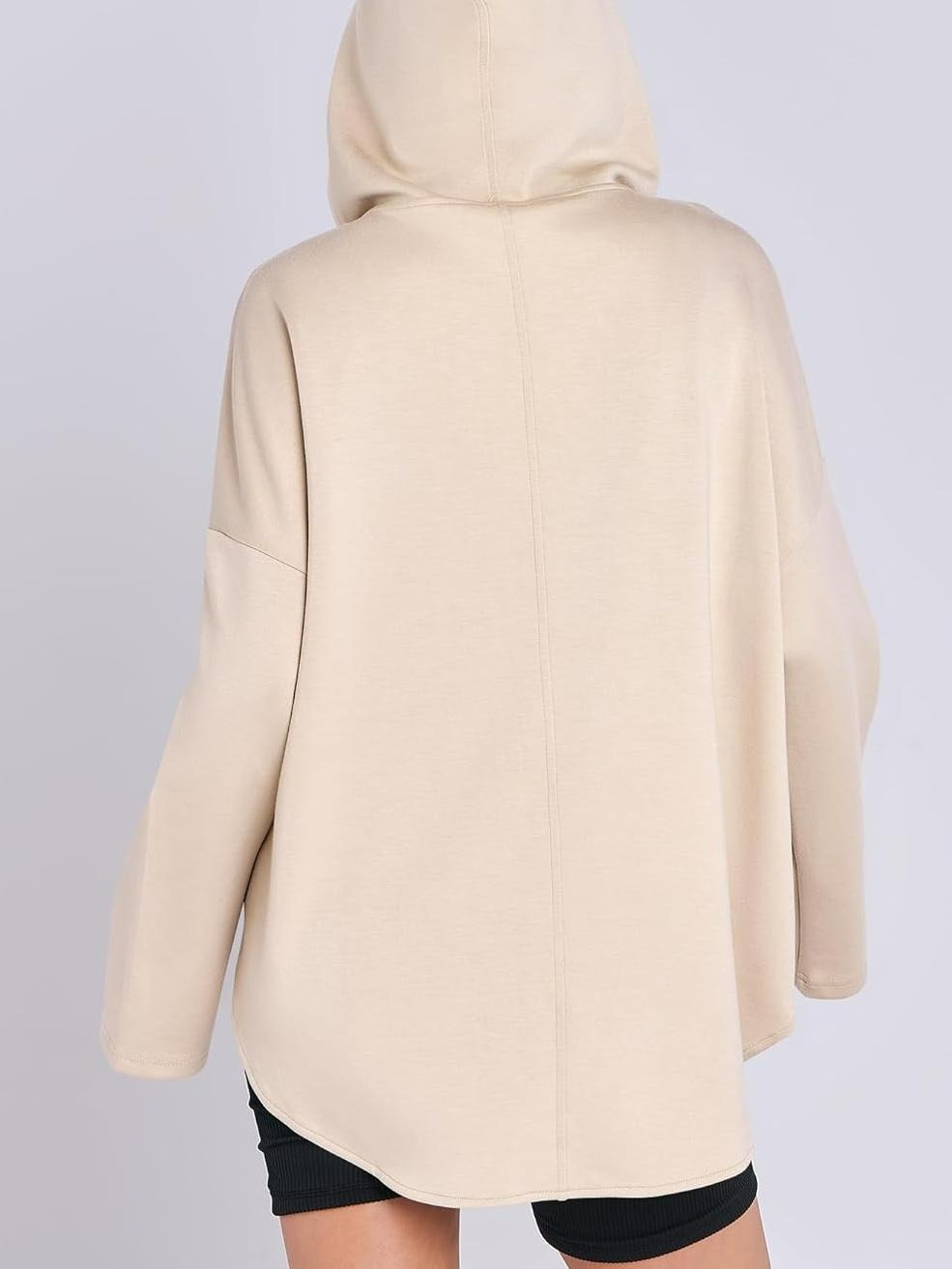 2024 Women's Oversized Quarter Zip Tunic Hoodie (Buy 2 Free Shipping)