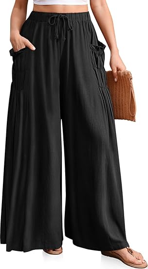 Women's Summer Bohemian Style Drawstring Casual Wide-Leg Pants（BUY 2 FREE SHIPPING)