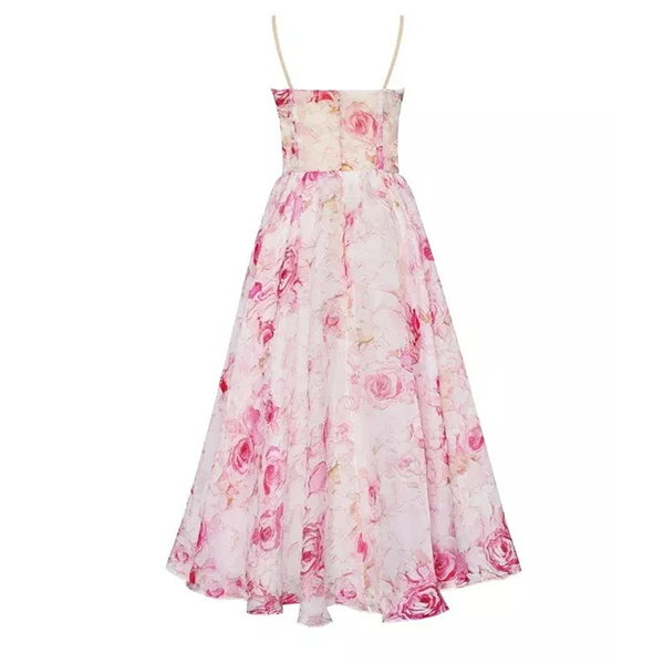 Elegant Print Suspender Dress🍀Summer Sale🍀